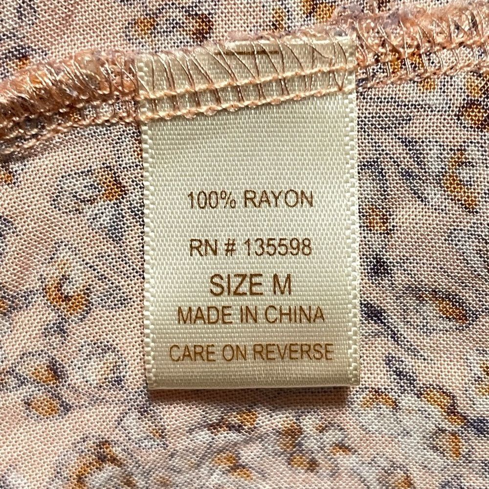 Altar’d State‎ Boho Floral Smocked Long Sleeve Dress Peach Orange Size Medium - Picture 8 of 9